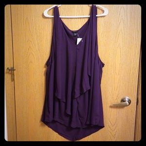 NWT Torrid Deep Purple Georgeotte Flowy Tank